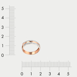 Кольцо для женщин из розового золота 585 пробы с фианитом (арт. К4797)