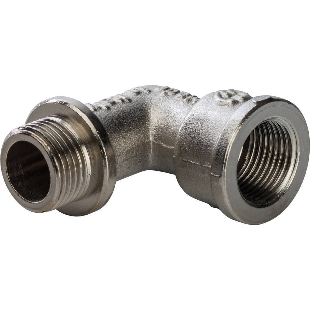 Угольник STOUT никелированный 3/8" ВР/НР с упором