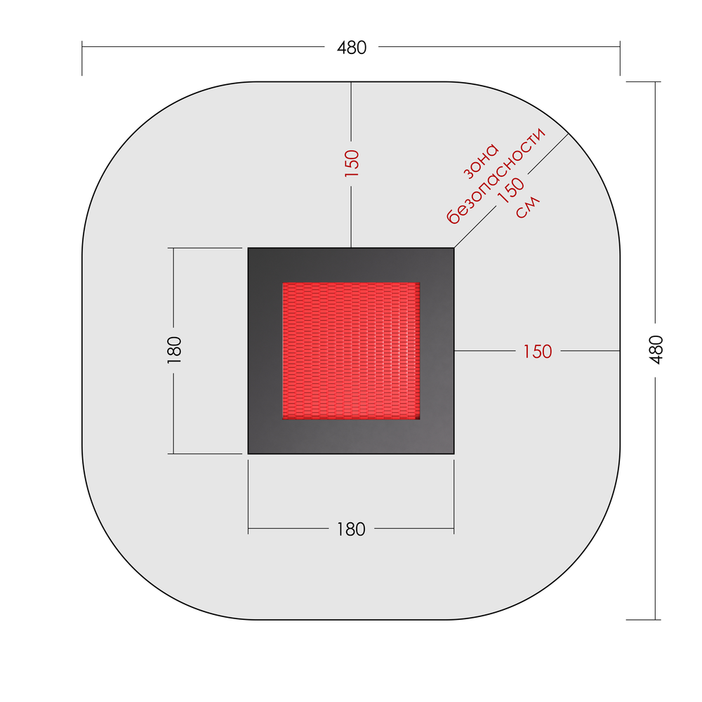 зона безопасности квадрат 180
