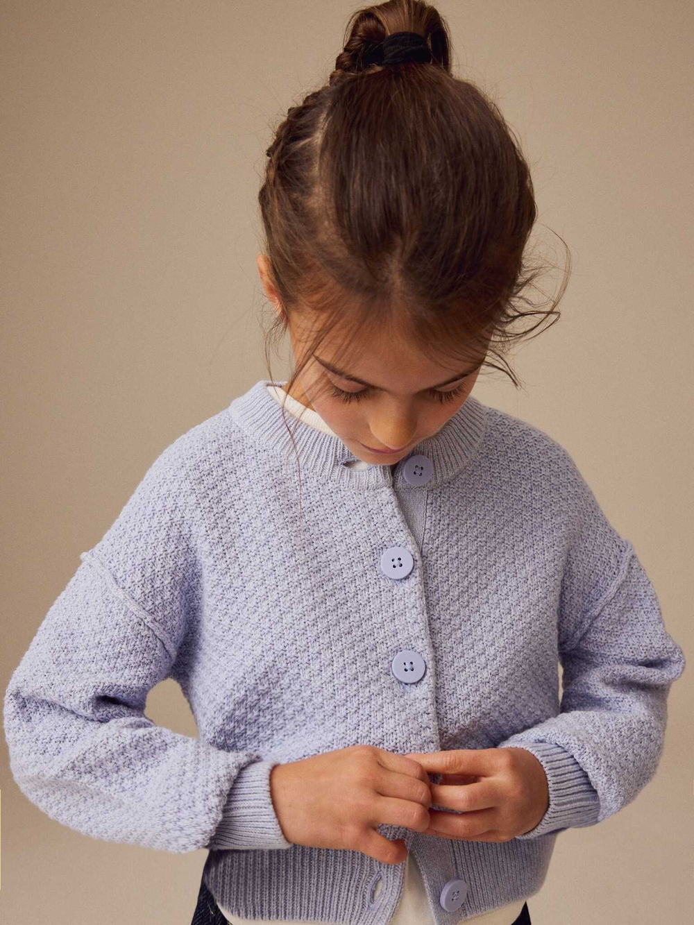 Кардиган вязаный для девочки Next E25-050, Голубой