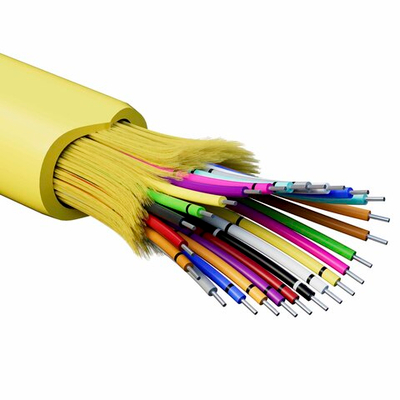 Кабель волоконно-оптический, распределительный, арамидные упрочняющие нити, для внутренней прокладки, нг(A)-HFLTx, 24 ОВ, категорияOS5 (G.652.D) плотный буфер, 0,4 кН, барабан 500 м