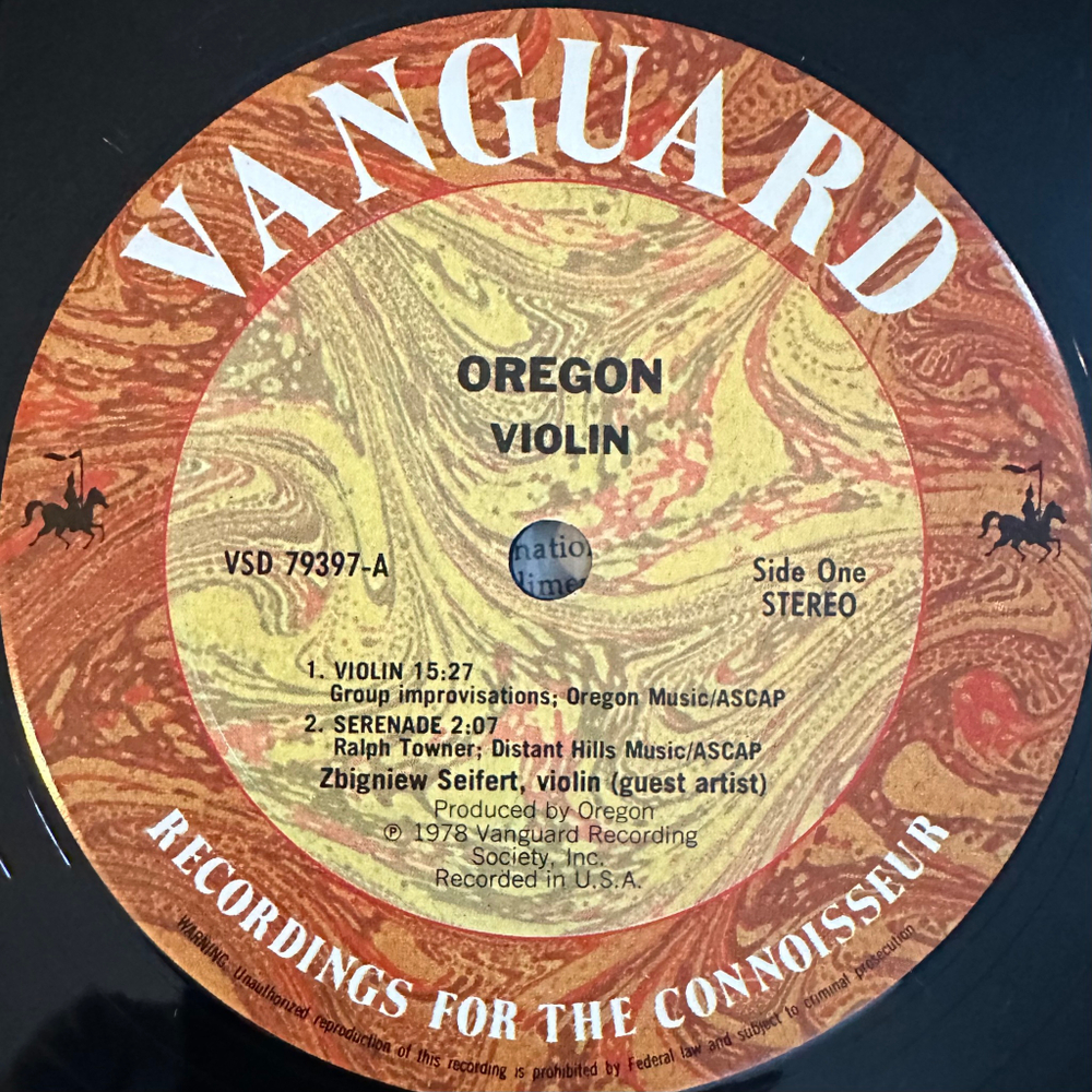 Oregon ‎– Violin (США 1978г.)