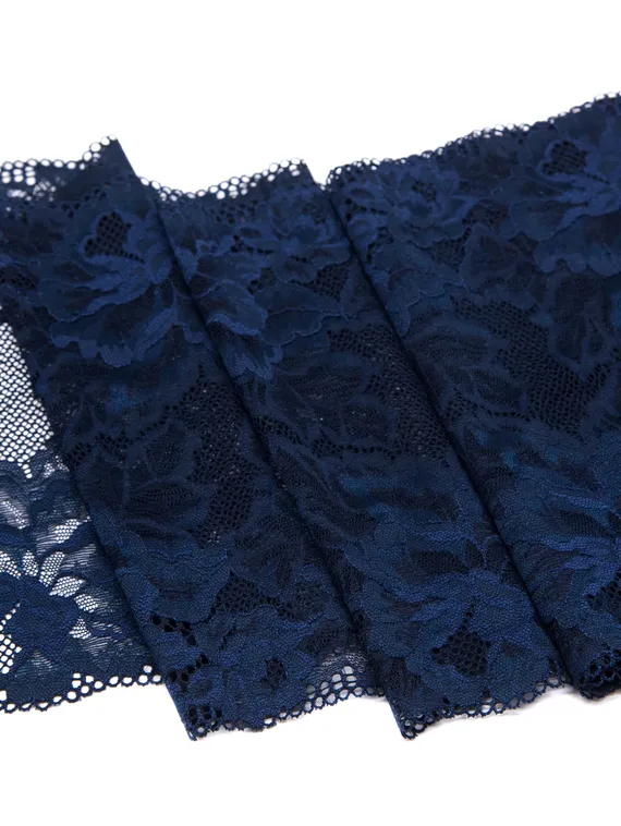 03-274 ОПТ Кружево эластичное 23 см, темно-синий 061