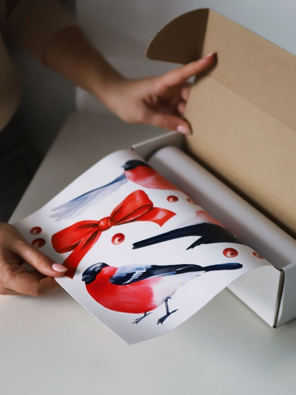 Новогодние наклейки стикеры на подарки, окна, декор для дома