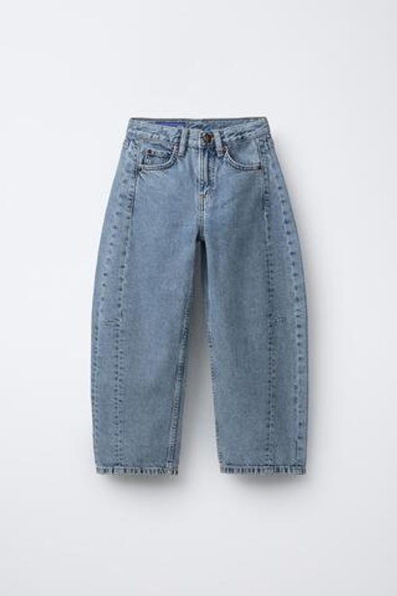 ZARA Х CHAMPION ® ДЖИНСЫ BARREL, СИНИЙ