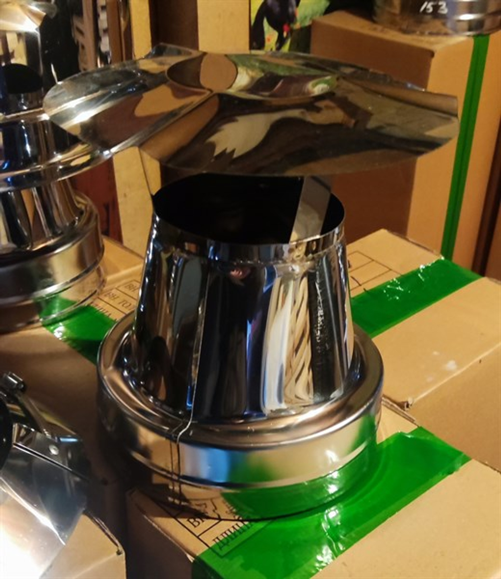 Оголовок сэндвича 150/230 мм нерж. (AISI 430/0,5 мм), ECOFLUE