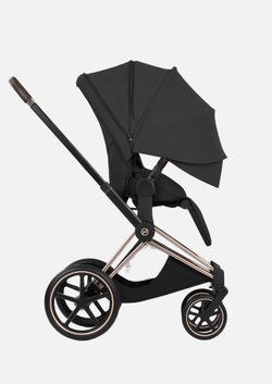 Cybex Priam 5 Style, в цвете Sepia Black (шасси Rose Gold) + автокресло Cybex Cloud G3
