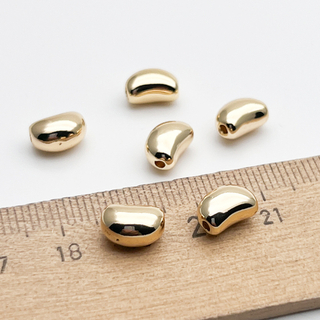 Бусина, цвет золото, размер 8,3*6 мм, цена за 1 шт