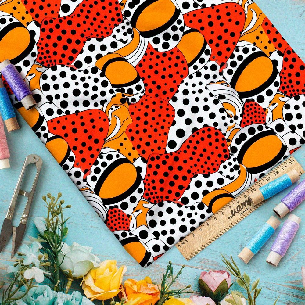 Ткань премиум таффета абстрактные чувства