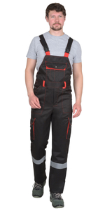 Костюм СИРИУС-ТИТАН куртка, п/к черный с красным с СОП