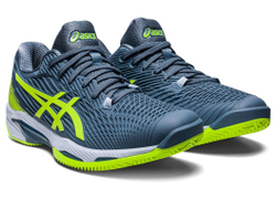 Мужские кроссовки теннисные Asics Solution Speed FF 2 Clay - steel blue/hazard green