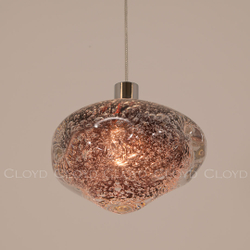 Подвесной светильник Cloyd VOCAL P1 / хром - розовое стекло (арт.11346)