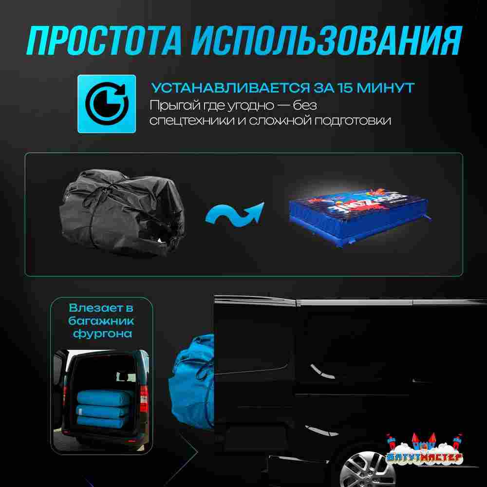 Надувная подушка «SafeZone» для приземлений и отработки трюков, 10×6×1,5 м