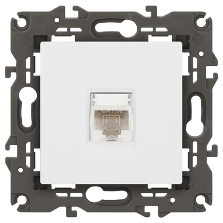 Розетка ЭРА Elegance 14-3107-01М RJ45, белый матовый
