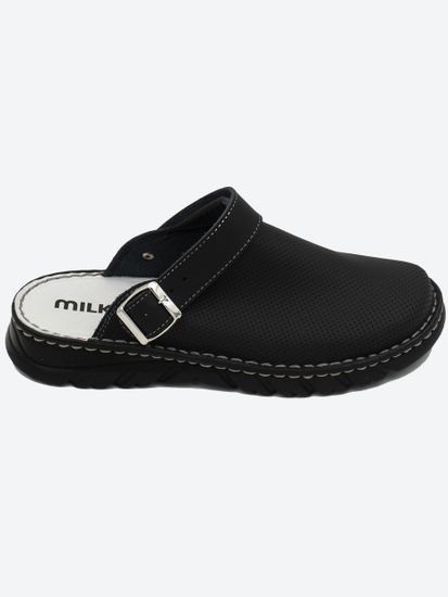 09 | "Lika" | Женские сабо (черный перфорация)