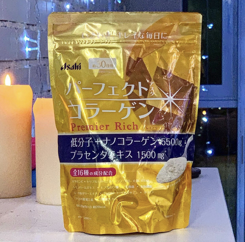 Низкомолекулярный коллаген с наноколагеном Asahi Collagen Premier Rich 228 г. 30 дней