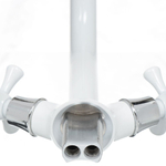 Смеситель для раковины, Frud, корот изл, с кран-буксой, бел, R13332