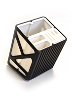 Подставка для ручек "Модулар", пластик, 3D-печать, белая с чёрным