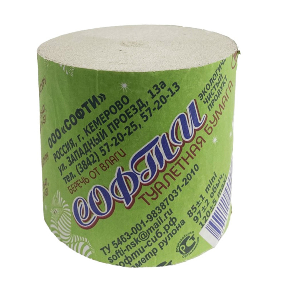 Туалетная бумага СОФТИ Зеленая 1/21