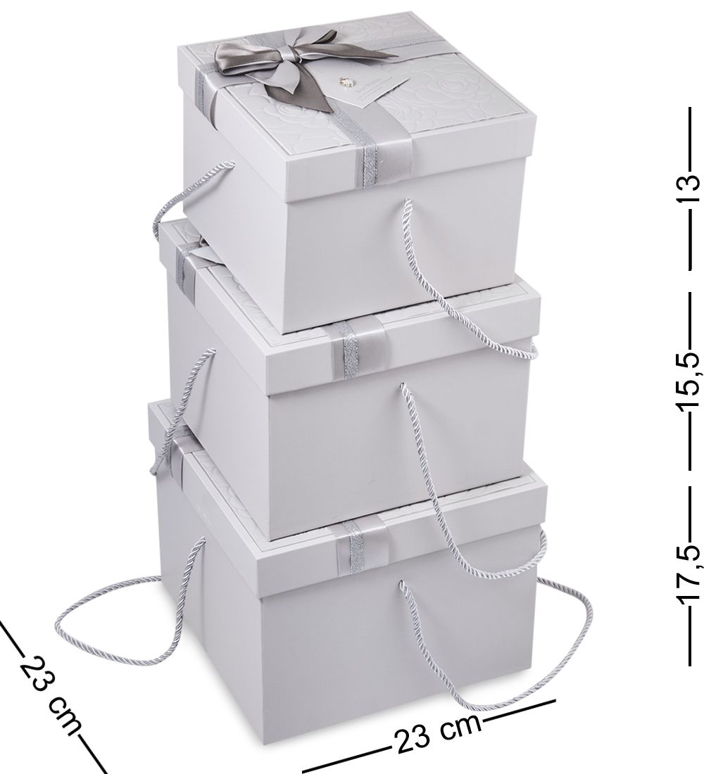 WF-195-A Набор коробок из 3 шт, серый