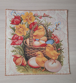 Декоративная гобеленовая салфетка Пасхальные краски 40х40 см