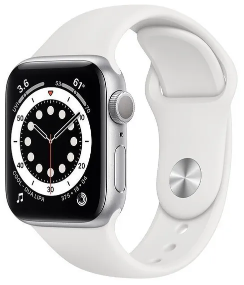 Часы Apple Watch Series 6 GPS 44mm Aluminum Case with Sport Band White (белый)