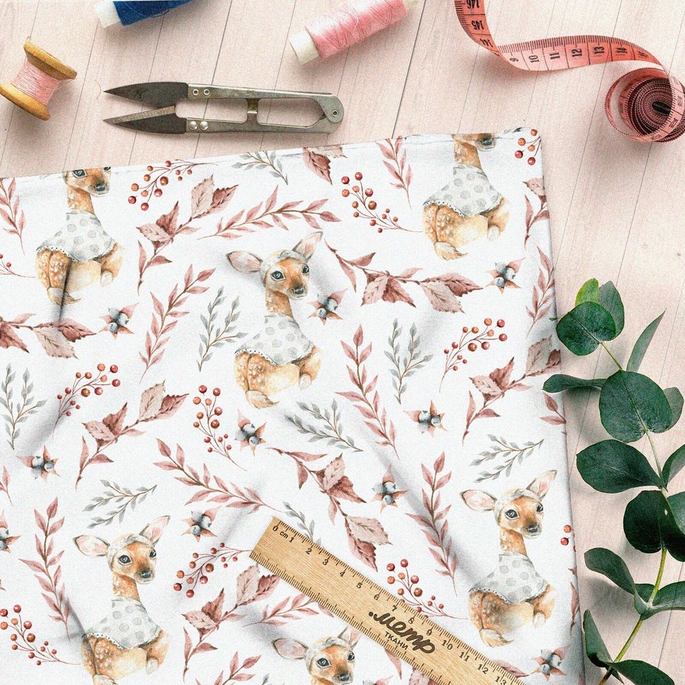 Ткань оксфорд 210 сказочные оленята