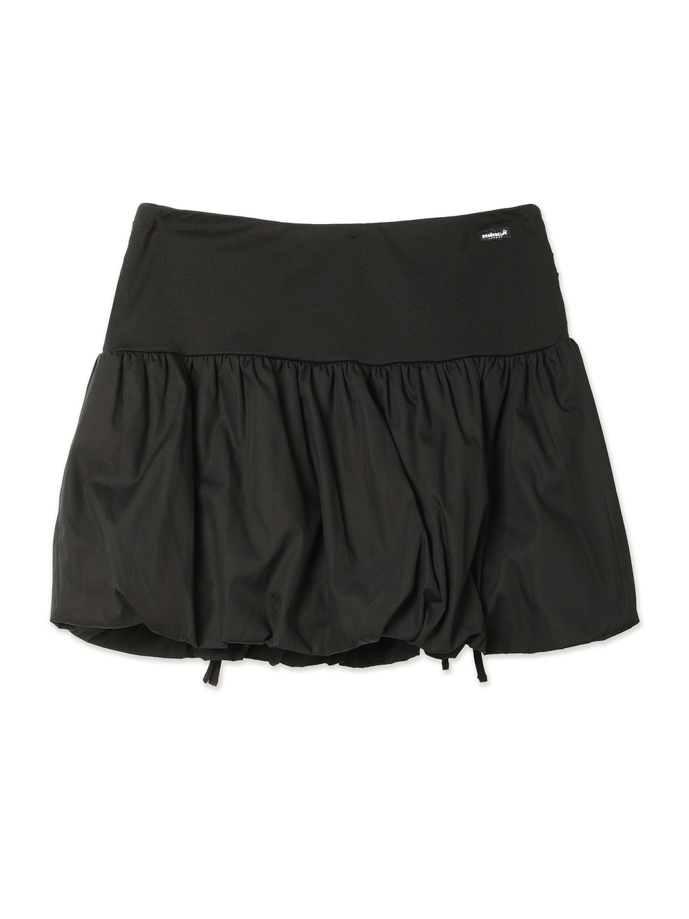 Юбка Black Puff Mini With Ruching At The Waistband