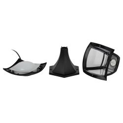 Садово-парковый светильник ЭРА ДТУ 07-8-001 Валенсия черный 4 гранный напольный IP44 светодиодный 8Вт 3000K