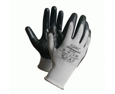 Перчатки рабочие защитные СВС Oilresist полиэфирные с нитрильным покрытием (15 класс, размер 9 (L))