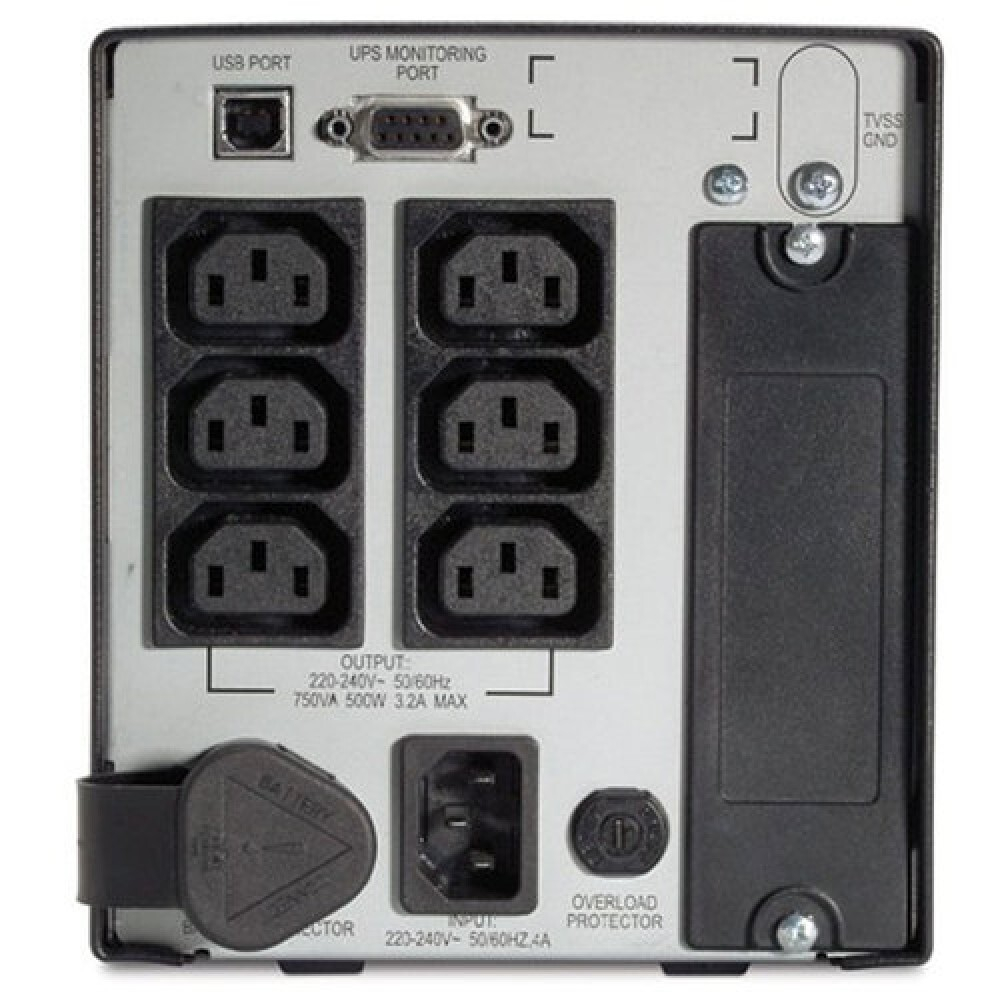Источник бесперебойного питания APC by Schneider Electric Smart-UPS SUA750I черный 500 Вт