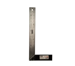 БИБЕР 40635 Угольник столярный ПРОФИ 350мм нержавеющая сталь, гравировка (12/120)