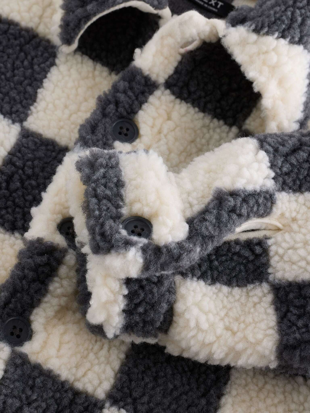 Рубашка из флиса для мальчика Next K83-423, Молочный, Серый