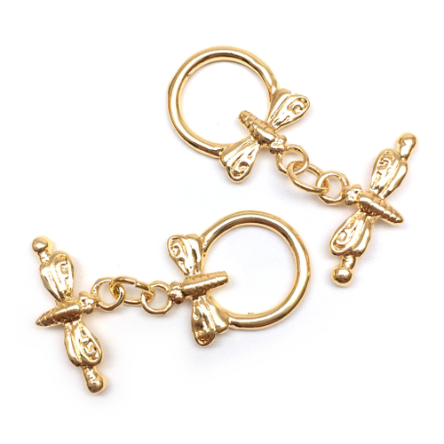 Замок тогл 19х12 мм, позолота