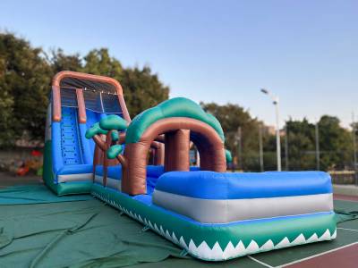 Надувная водная горка «Сказочный лес», 18*4,7*7,5 м