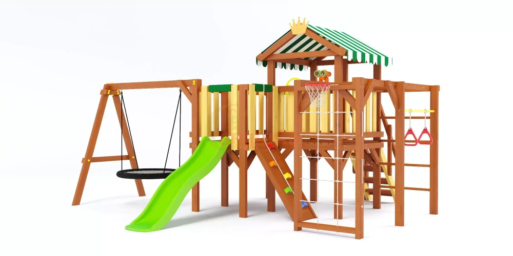 Деревянная игровая площадка для малышей