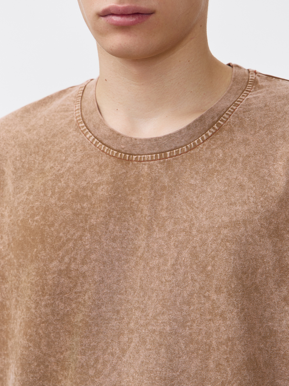 Футболка garment dyed (бежевый)