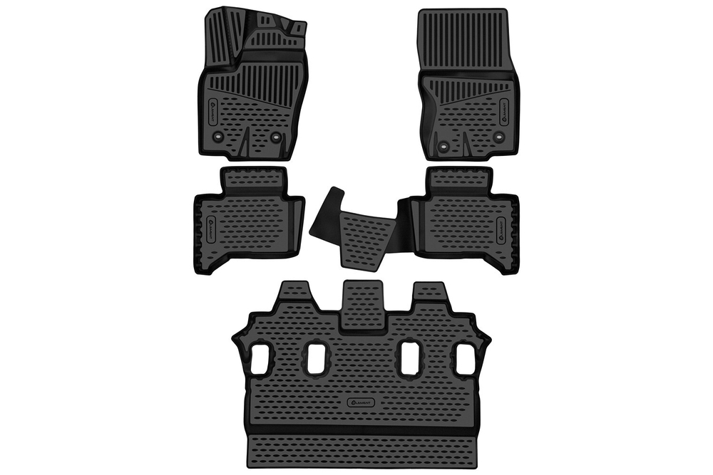 Коврики 3D в салон для TOYOTA Land Cruiser Prado (250) 2023 7 мест - 5 шт. (полиуретан) арт.ELEMENT3DA70977210K