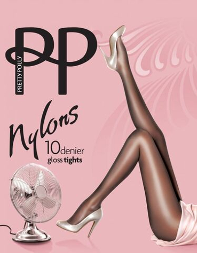 Нейлоновые блестящие колготки (Размер: L) (Цвет: бронзовый)