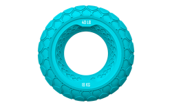 Набор из двух массажных мячей с кистевым эспандером бирюзовый