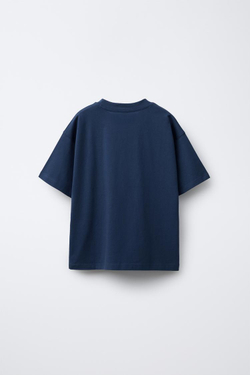 ZARA НАБОР ИЗ ДВУХ ОДНОТОННЫХ ФУТБОЛОК И В ПОЛОСКУ, НЕБЕСНО-ГОЛУБОЙ