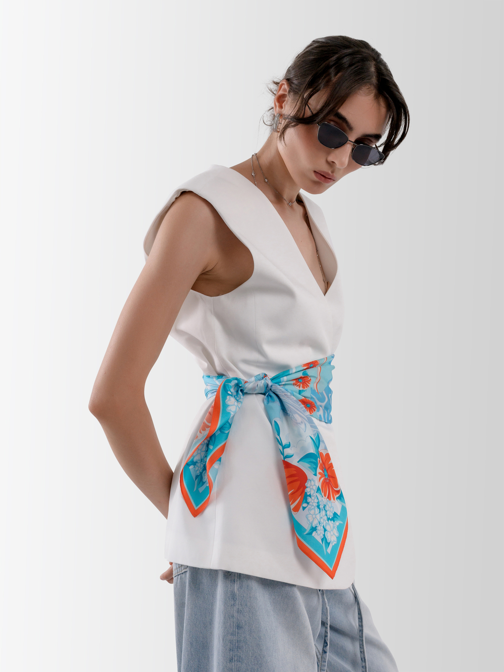 Платок «Крымская весна» 100% шёлк