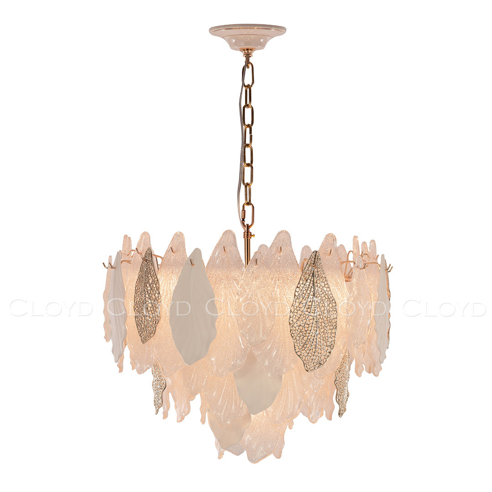 Люстра Cloyd SENEGAL-A C15 / Ø60 см - с золотыми листьями - золото (арт.10366)