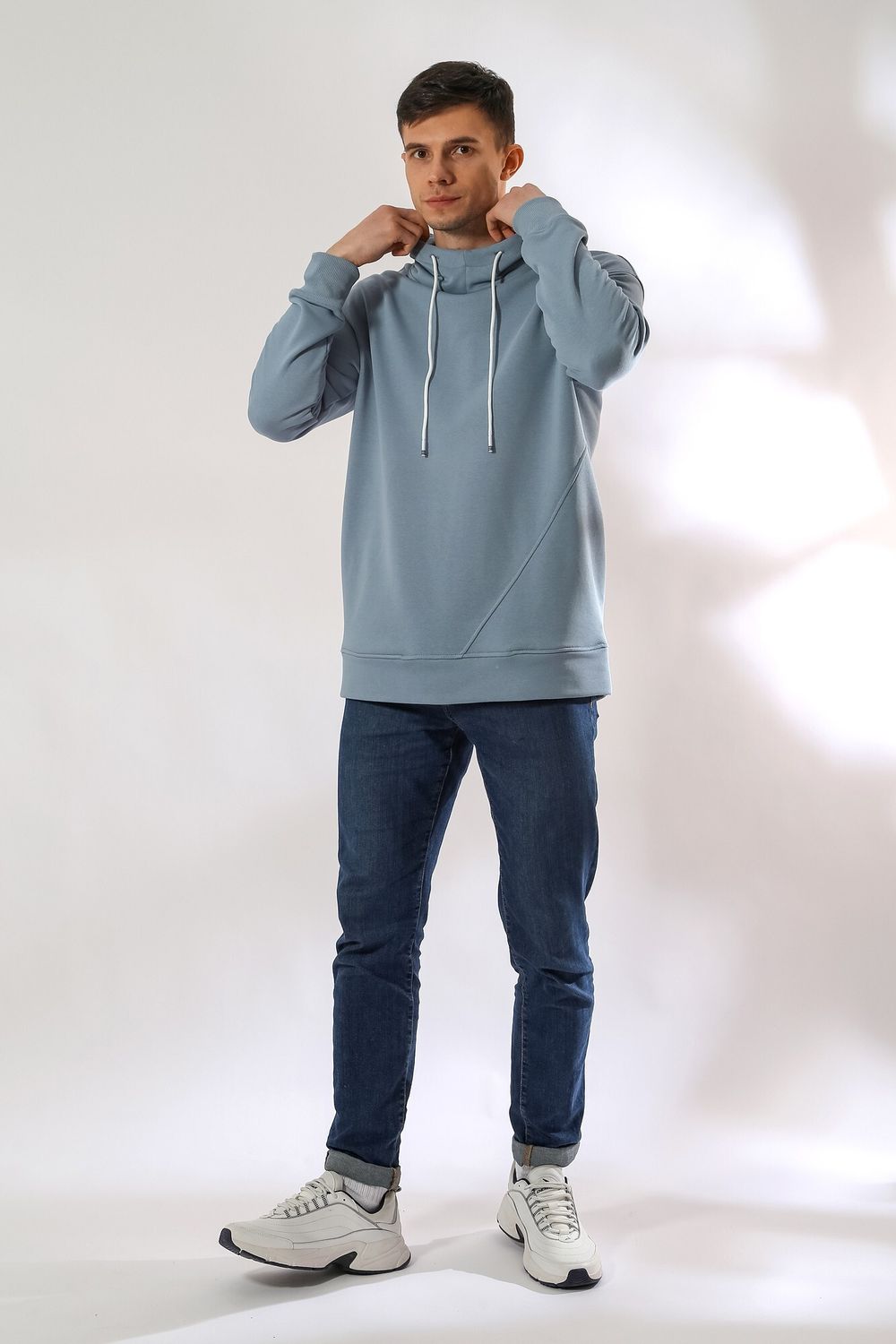 Толстовка мужская Трек-4 Виотекс СЕРО-ГОЛУБОЙ