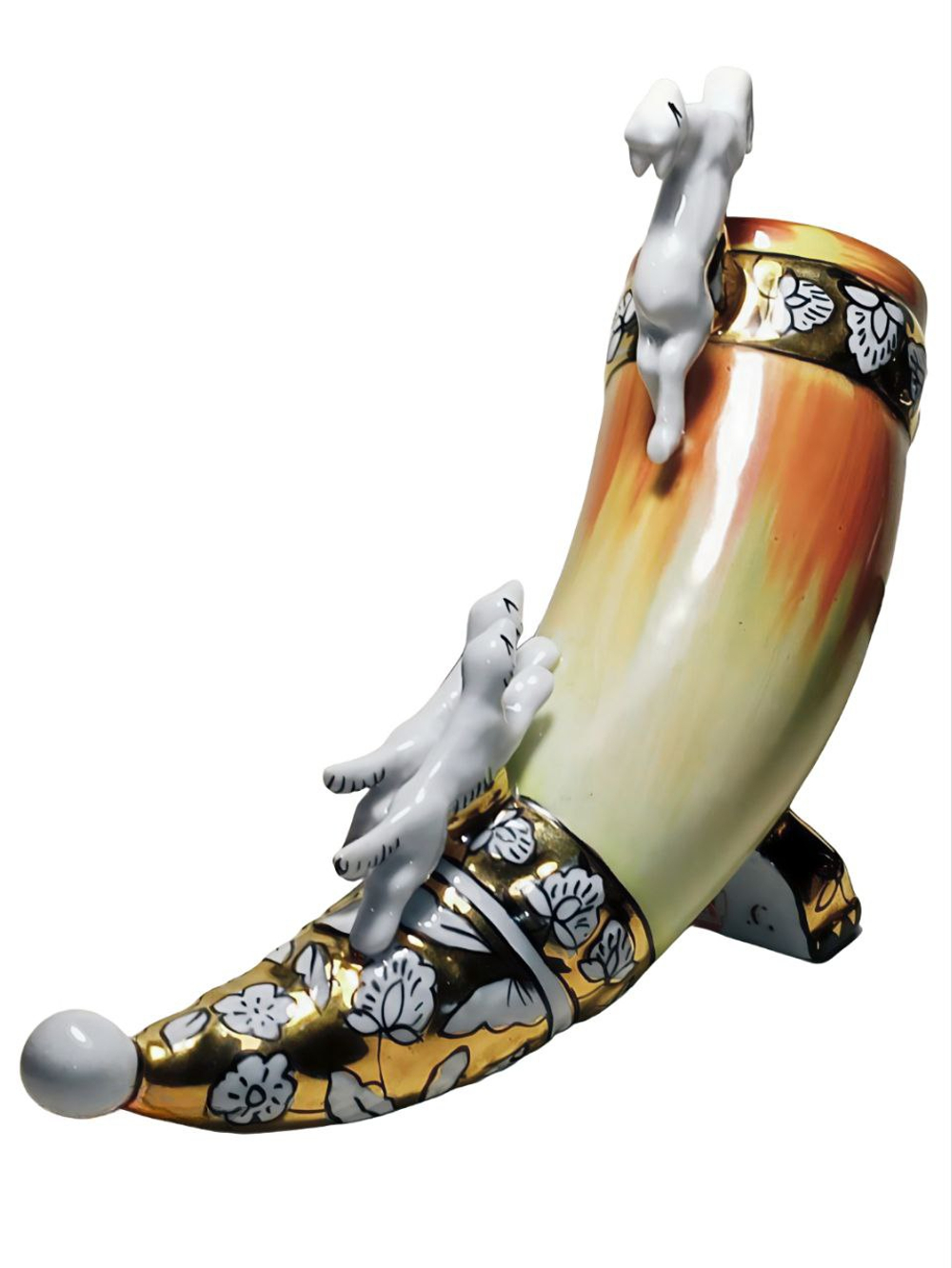 Статуэтка "Рог с охотничьей сценой" Киевский ЭКХЗ