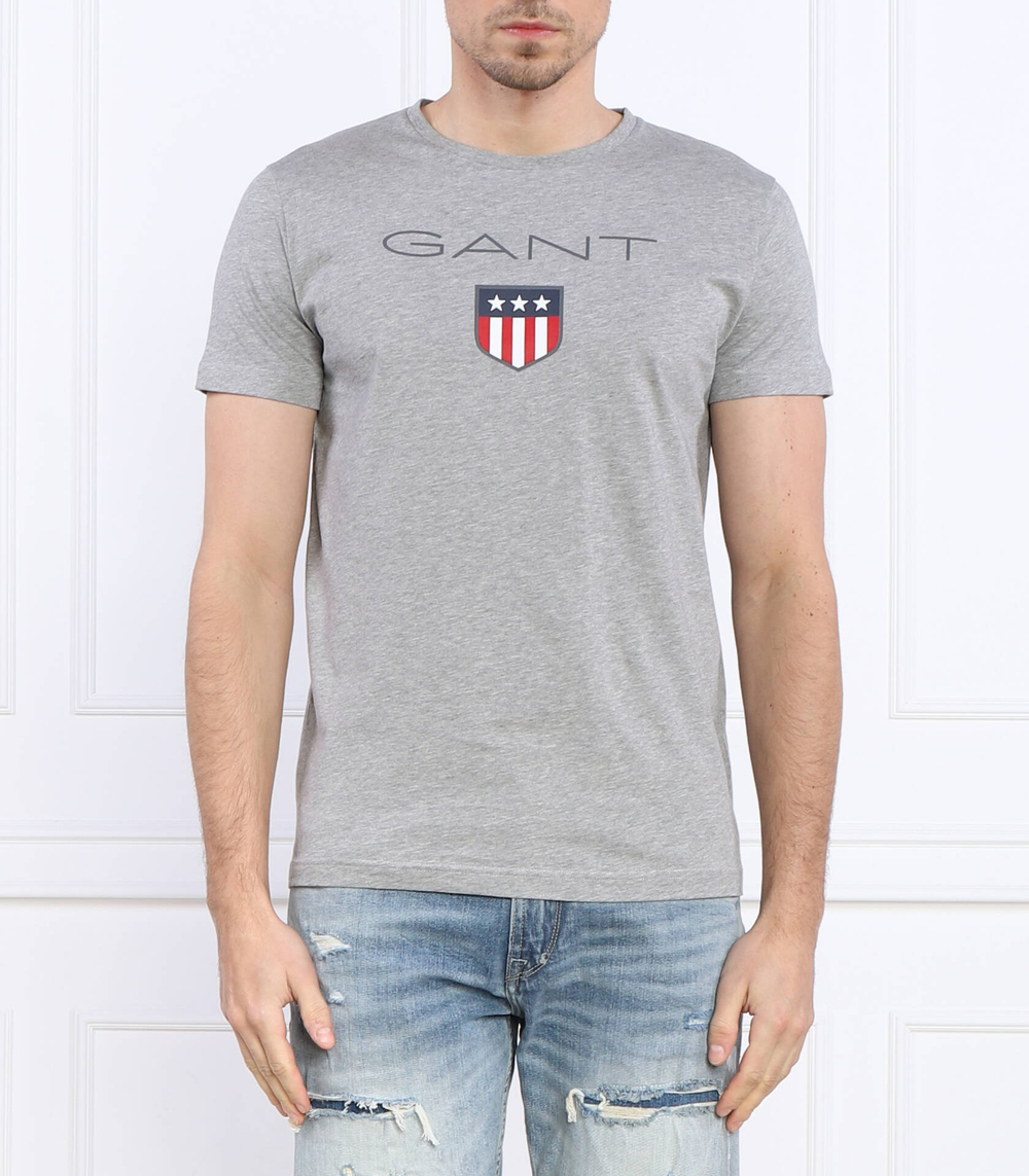 футболка shield ss Gant - серый(2003023)