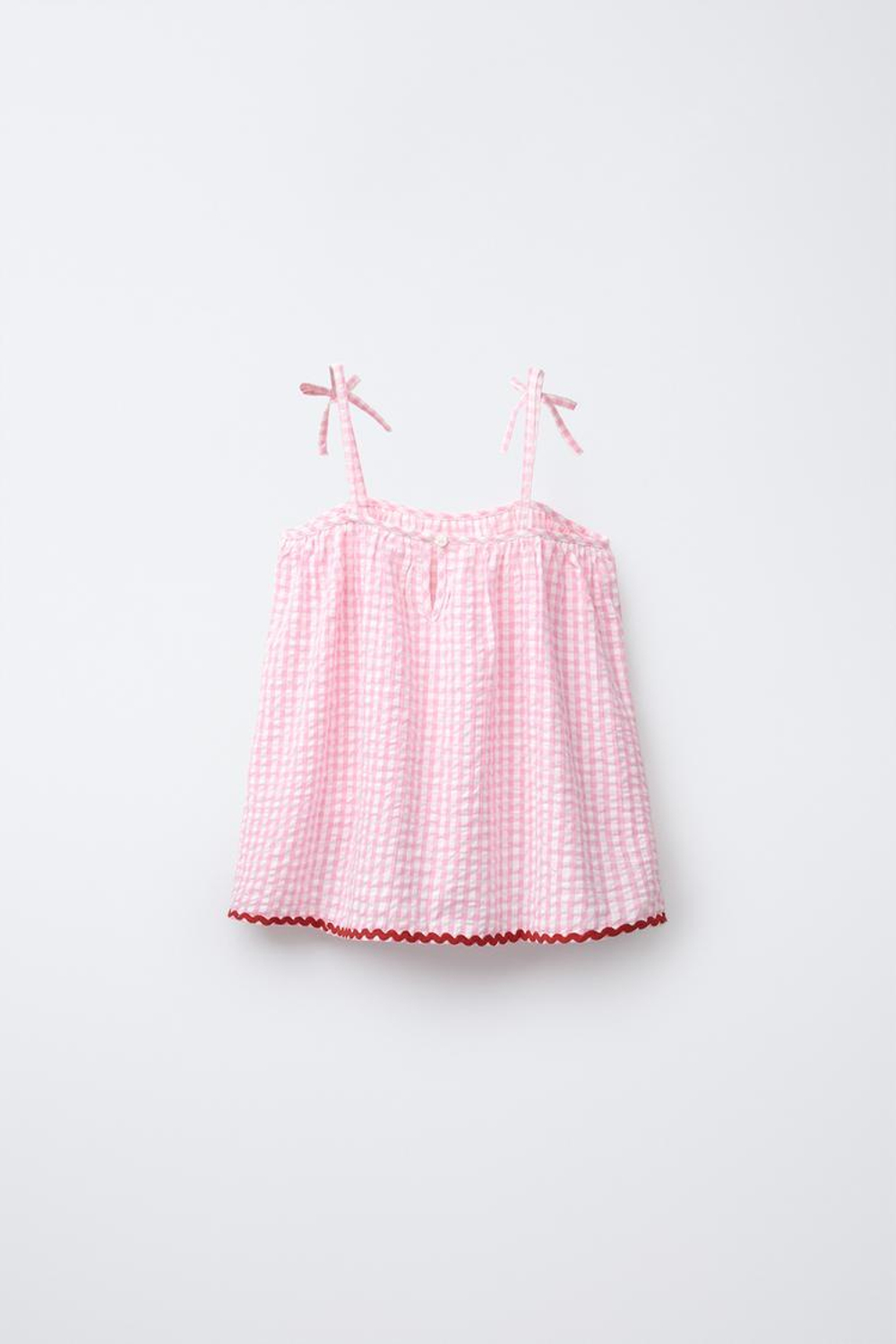 ZARA ПИЖАМА В КЛЕТКУ ВИШИ, РОЗОВЫЙ