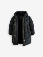 Пальто стеганое утепленное с капюшоном для девочки Next 102-278, Черный