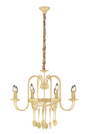 1701/8 BEIGE+GD (1) Люстра Veneto Luce
