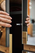 Коллекция Стокгольм Шкаф 3х створчатый Серый Графит/Графит Глянец (Набор)